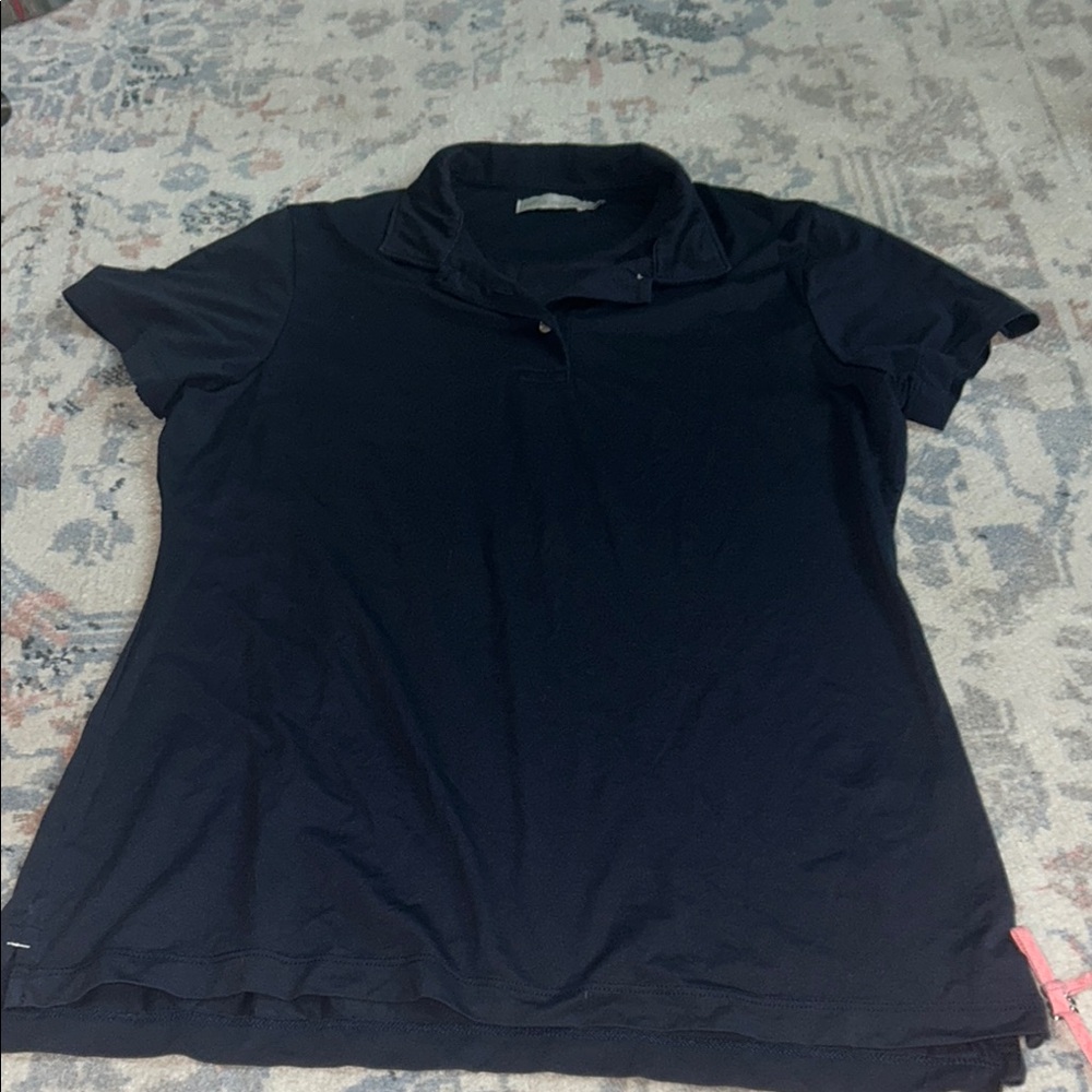 Peter Millar Navy Button Down polo shirt Shirt size medium
